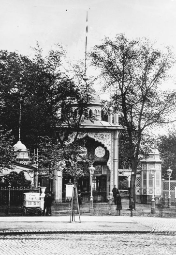 Tivoli's main entrance in nineteenth century Copenhagen